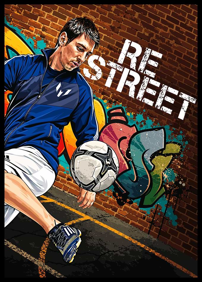 Street Soccer Graffiti Art