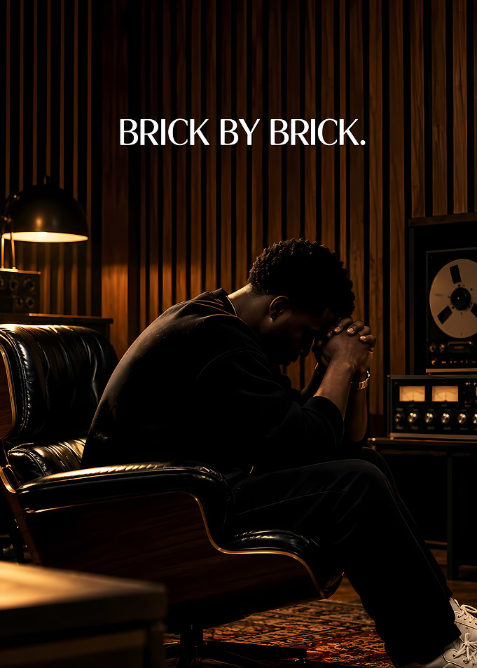 Brick By Brick Inspirational Poster