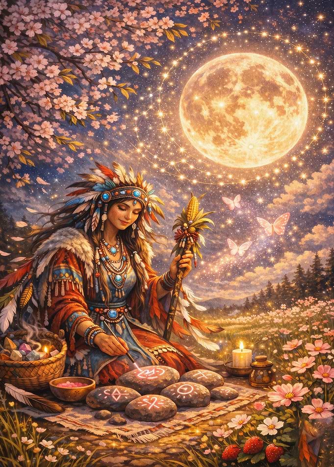 Native Goddess Full Moon Fantasy Ar