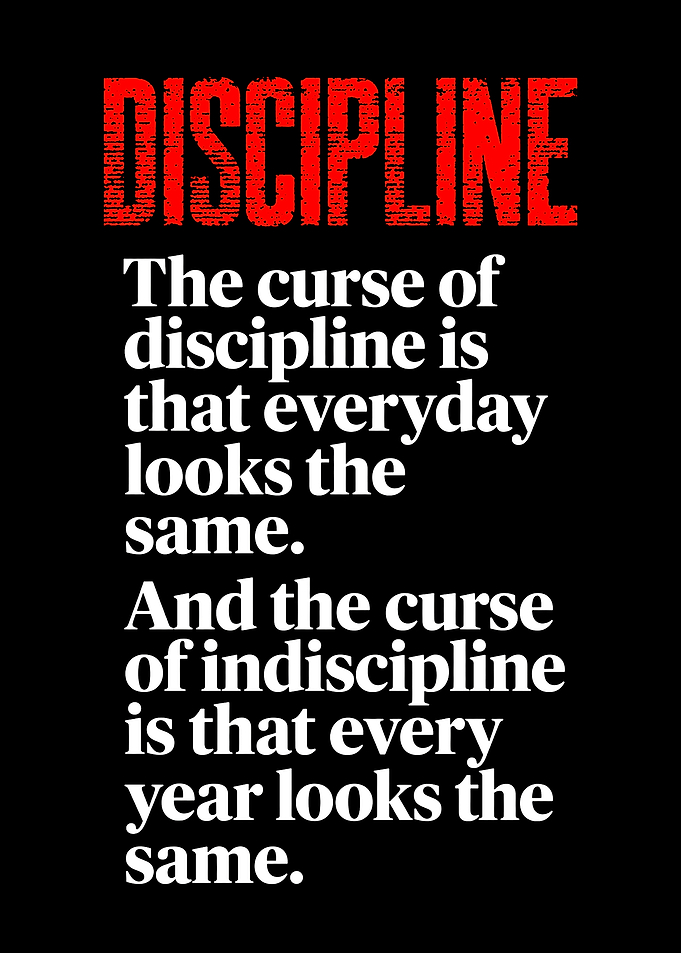 Discipline vs Indiscipline Motivational Quote