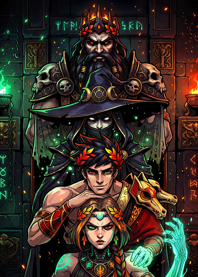 Hades and Zagreus Family Portrait