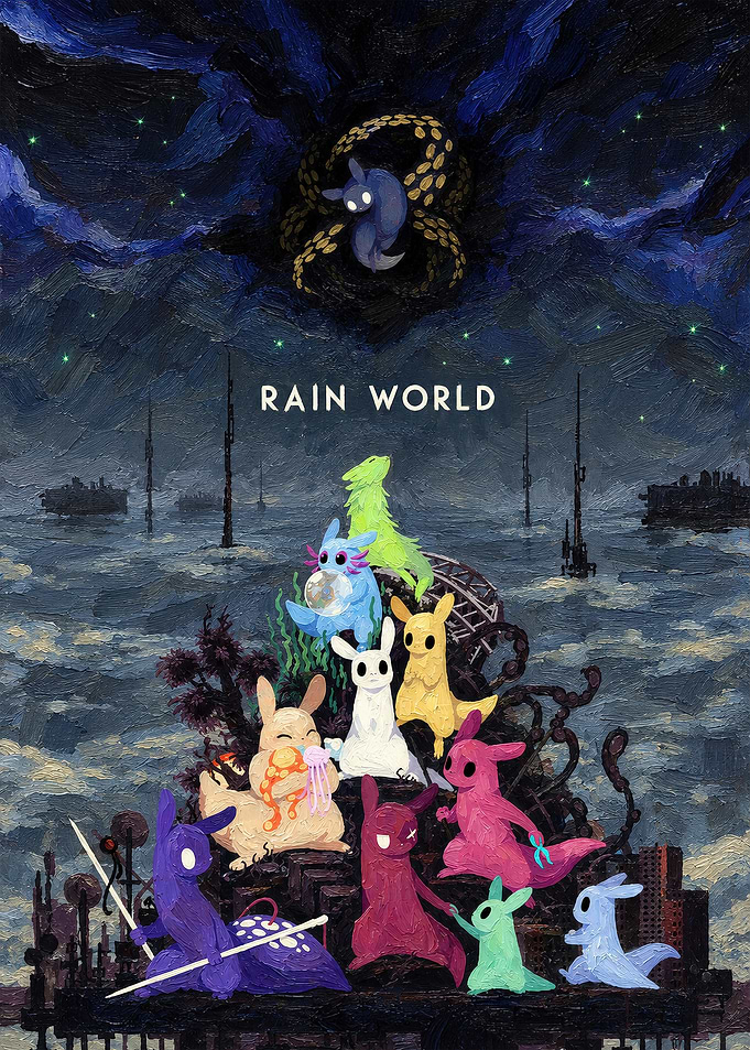Rain World Slugcat Group Portrait