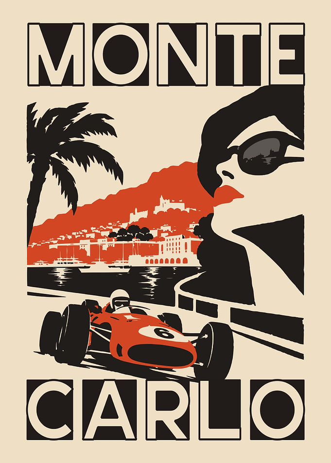 Vintage Monte Carlo Grand Prix Poster