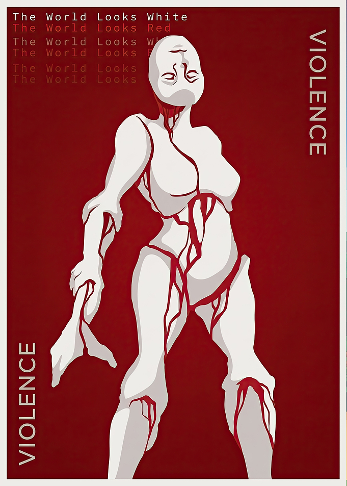 Violence Abstract Figure Poster