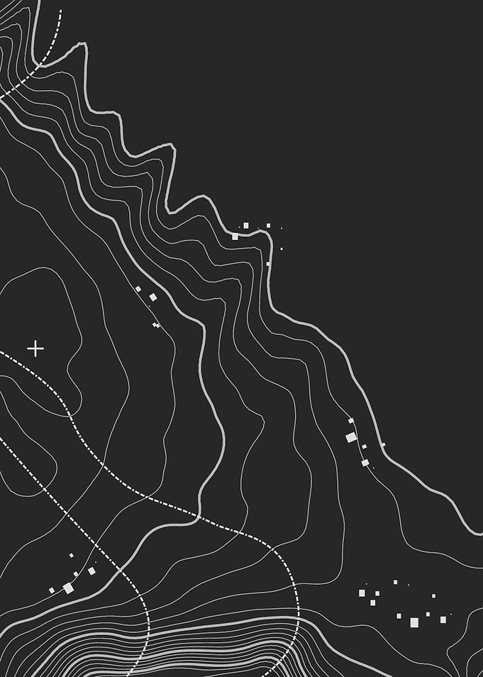 Minimalist Topographical Map Contour Lines