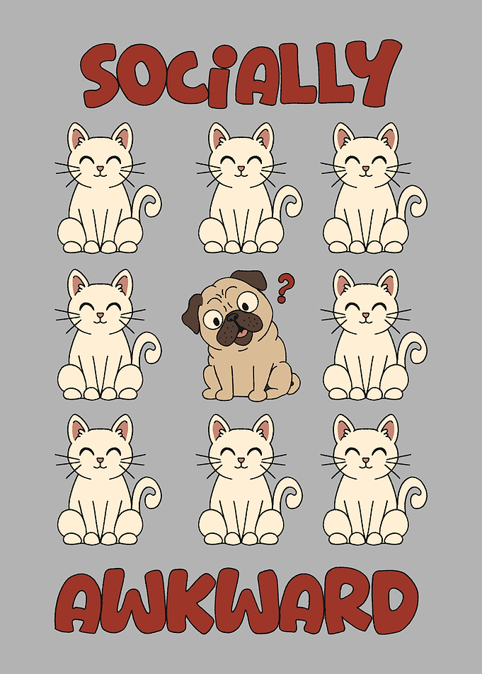 Socially Awkward Pug