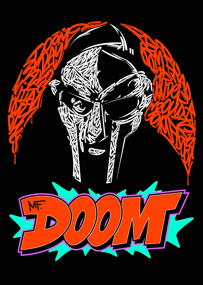 MF DOOM Mask Graffiti Art