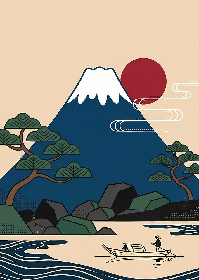 Mount Fuji Japanese Landscape Art