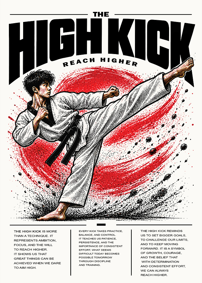 The High Kick Martial Arts Poster