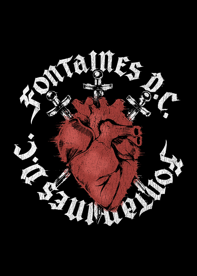 Fontaines D.C. Heart and Swords Graphic