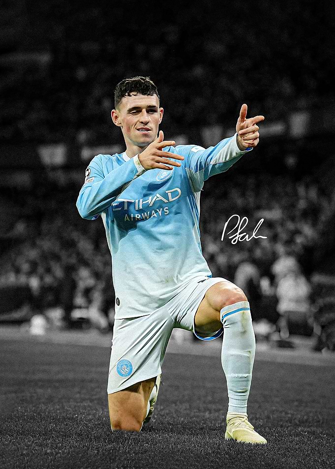 Phil Foden celebration poster