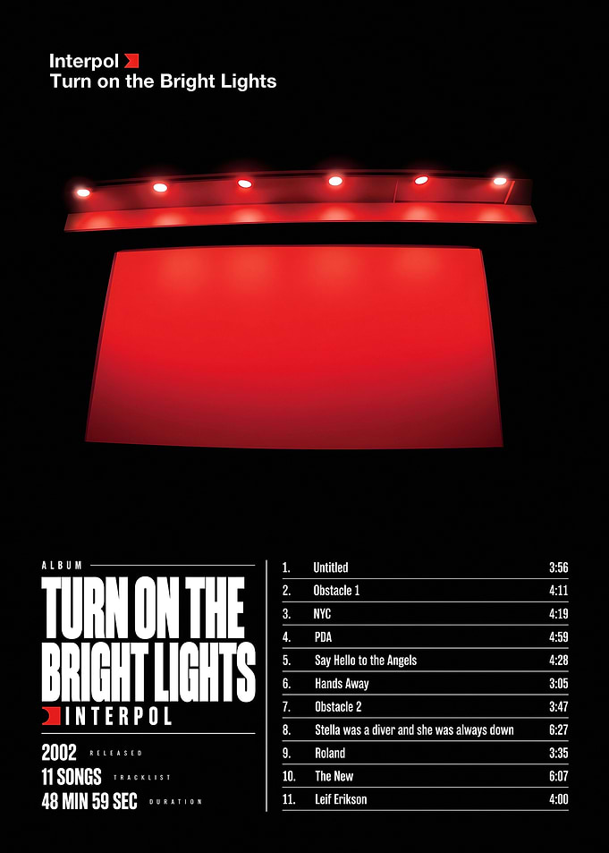 Interpol Turn on the Bright Lights Poster