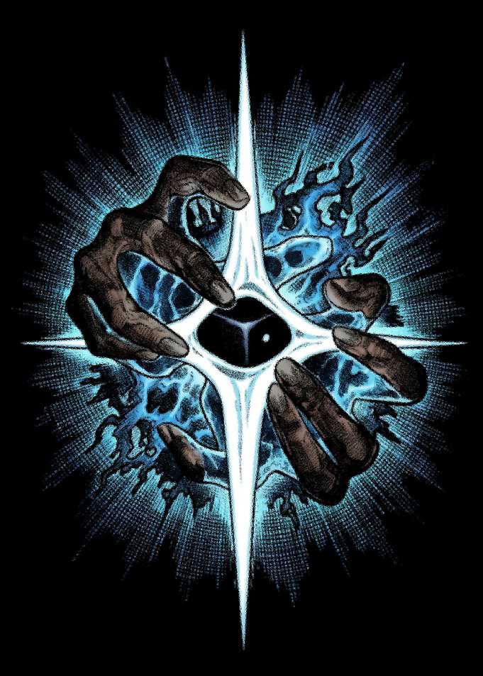 Dark Hands Holding Cosmic Energy