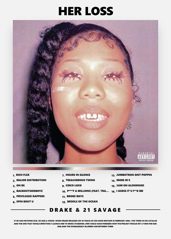 Drake and 21 Savage Her Loss Poster