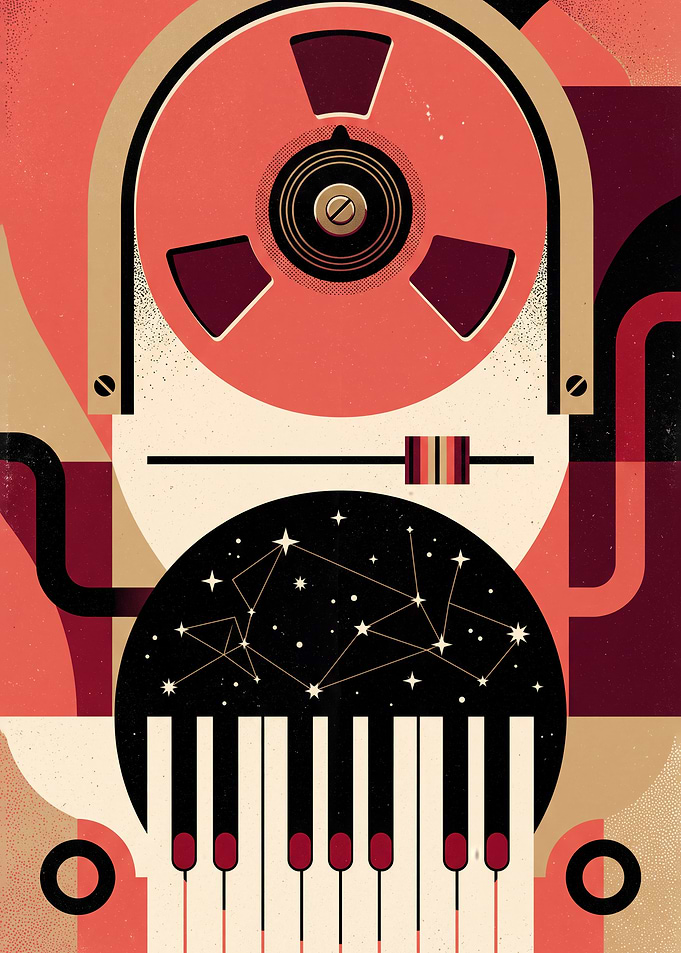 Abstract Musical Constellation Art