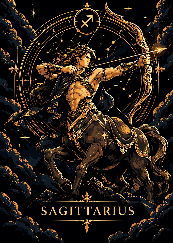 Sagittarius Zodiac Centaur Archer Illustration