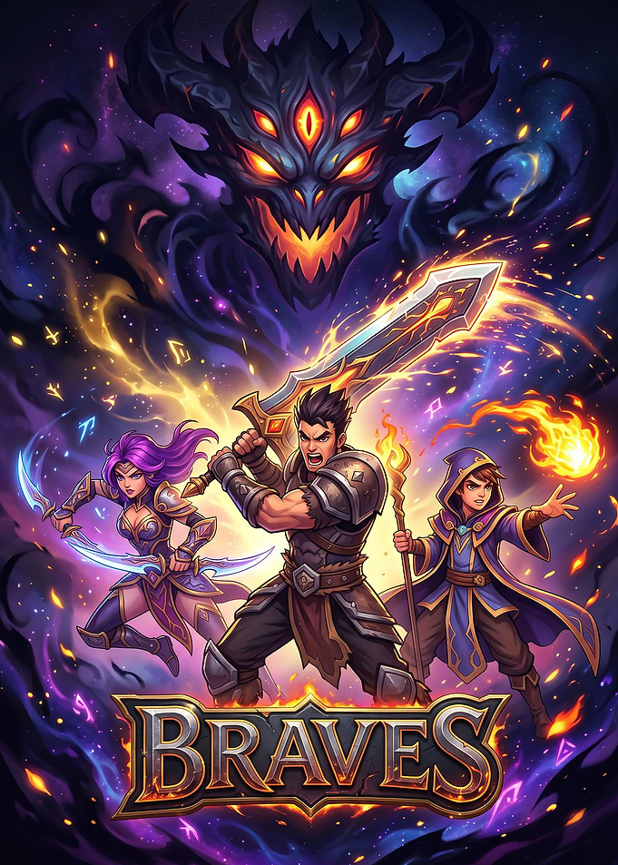 Braves Fantasy Adventure Game Poster