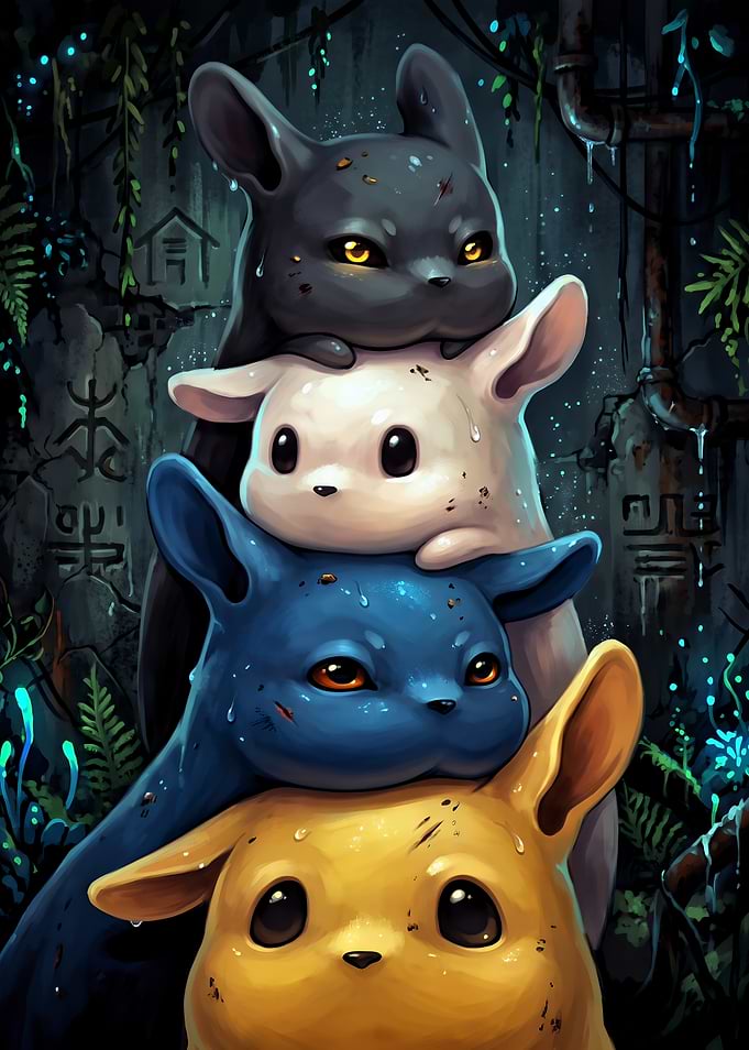 Rain World Slugcat Family