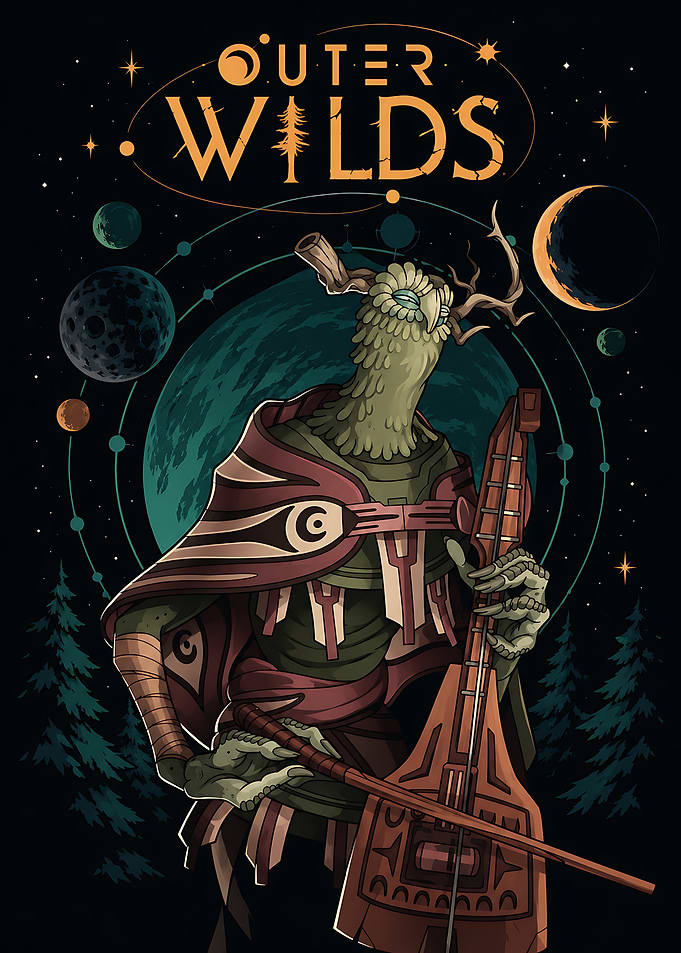 Outer Wilds Owl Elk Character Art