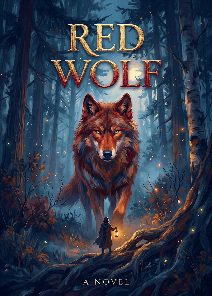 Red Wolf Fantasy Novel Cover