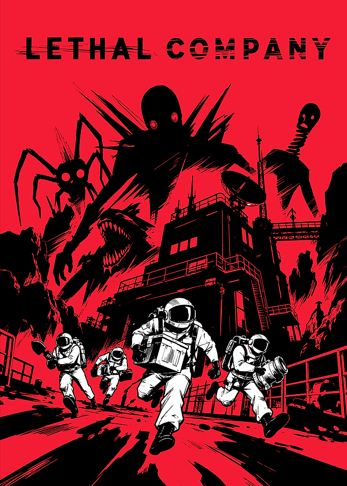 Lethal Company Horror Game Poster