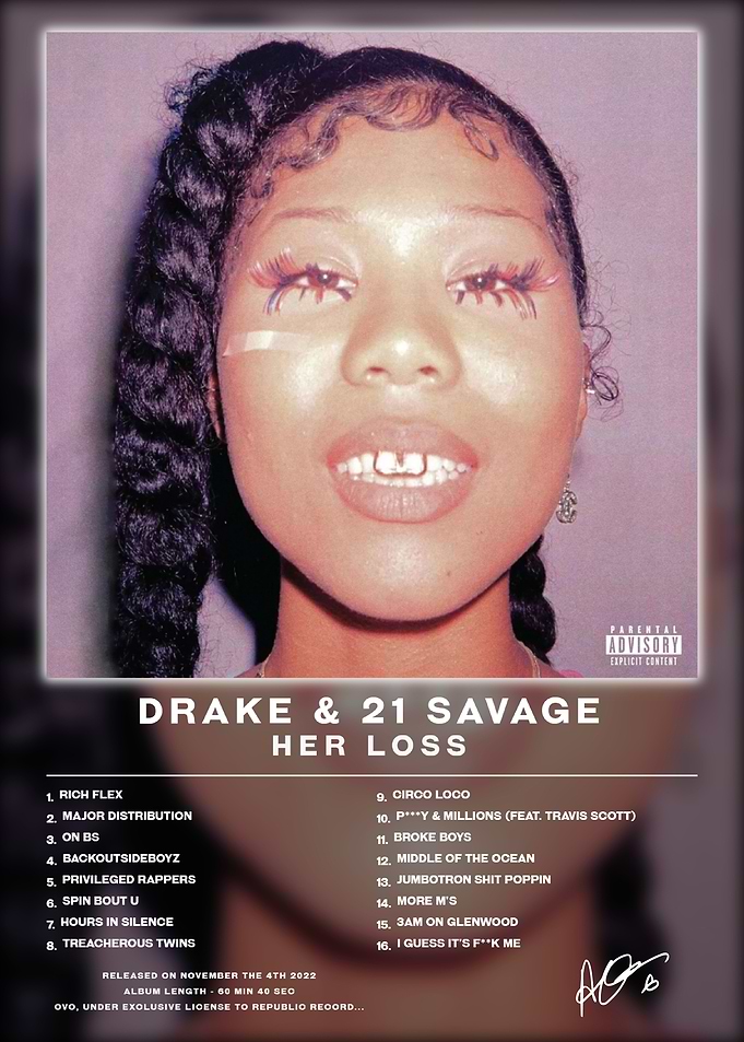 Drake and 21 Savage Her Loss Album Cover