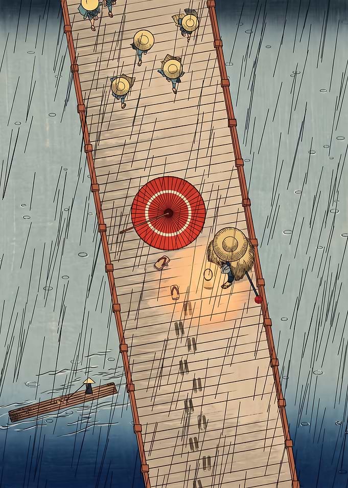 Vanished in the Rain: Ukiyo-e Bridge Mystery