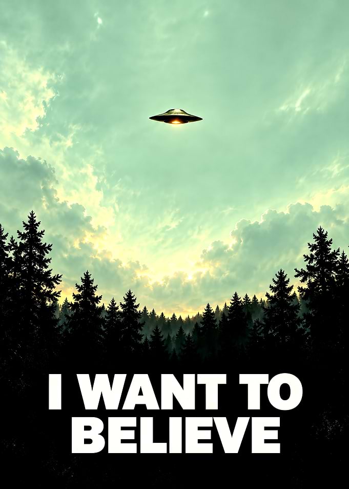 I Want To Believe UFO Poster
