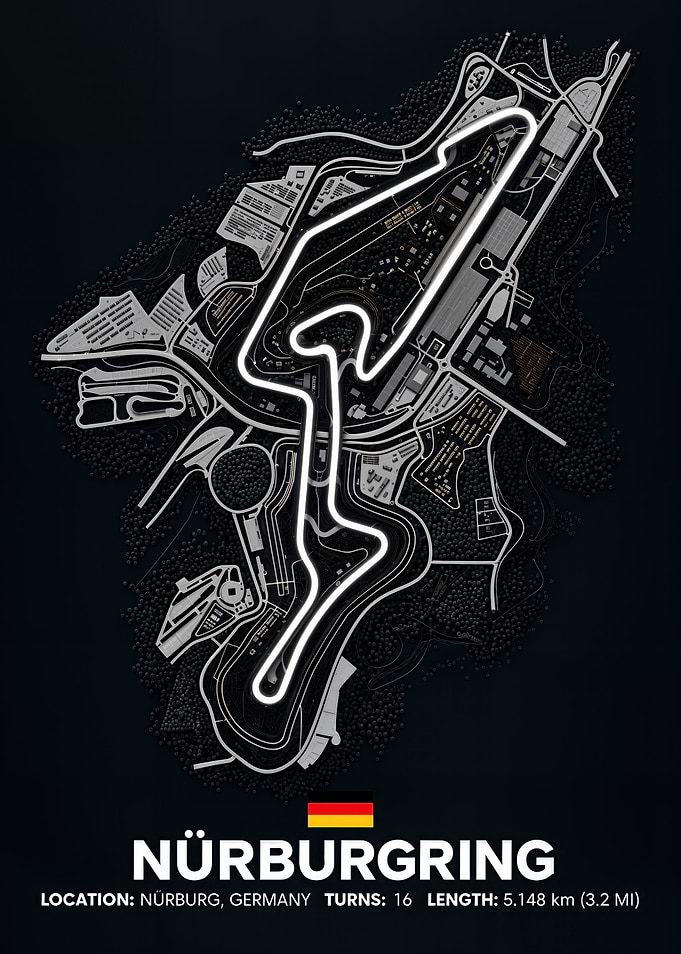 Nürburgring Grand Prix Track Map