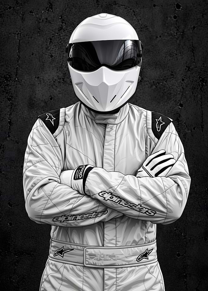 The Stig Racing Driver Portrait