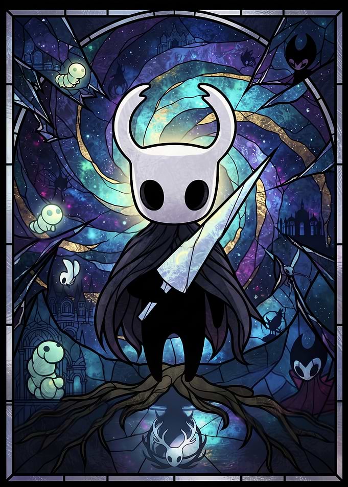 Hollow Knight Stained Glass Art