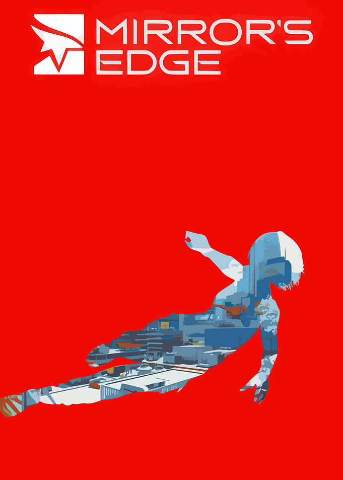 Mirror's Edge Faith Silhouette Poster