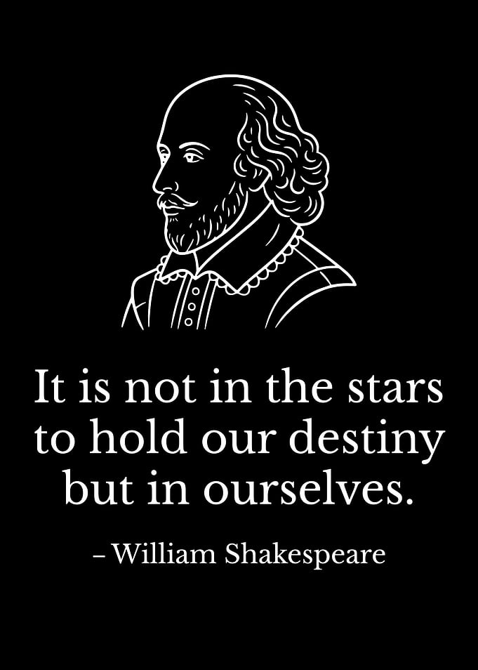 William Shakespeare Inspirational Quote Poster