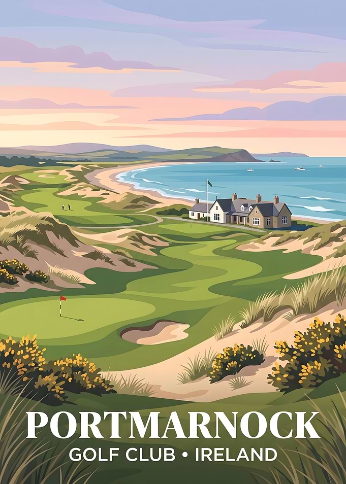 Portmarnock Golf Club Ireland Travel Poster