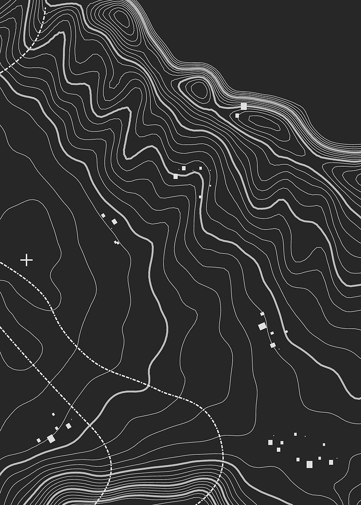The Minimalist Topographic Map Contour Lines
