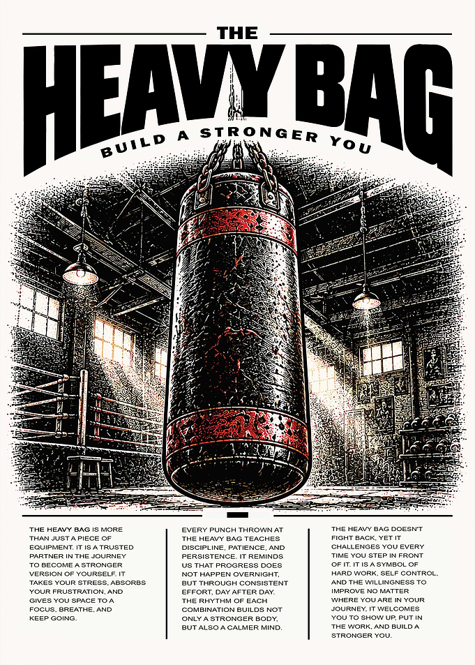 The Heavy Bag Inspirational Boxing Poster