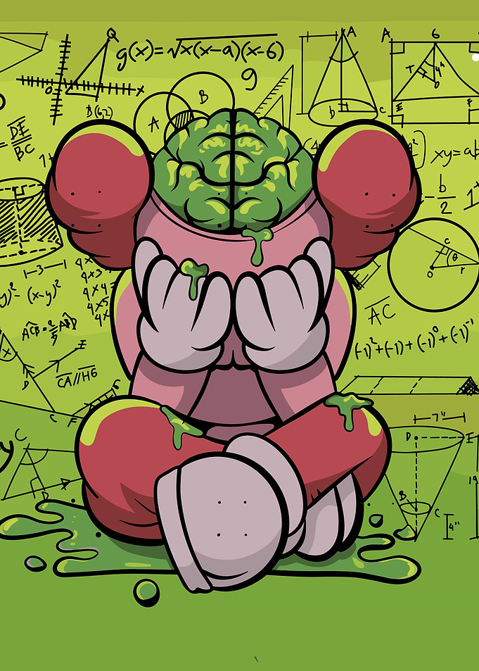 KAWS Companion Brain Math Art