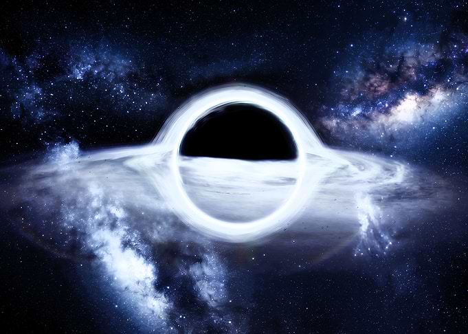 Supermassive Black Hole in Deep Space