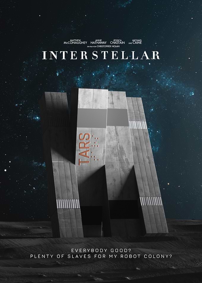 Interstellar TARS Robot Movie Poster