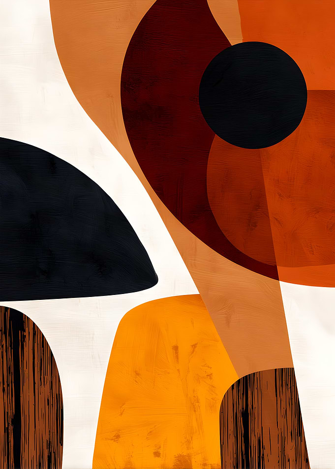Abstract Mid-Century Modern Geometric Art