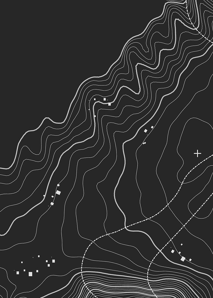 USA Minimalist Topographic Contour Map