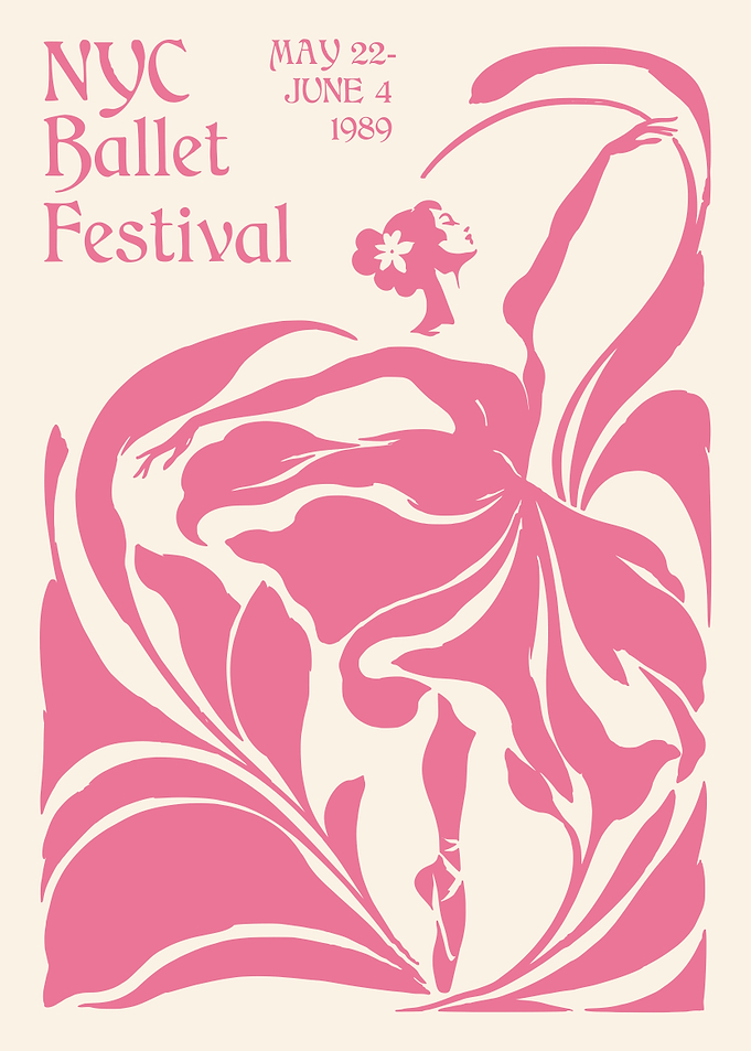 Vintage NYC Ballet Festival Poster
