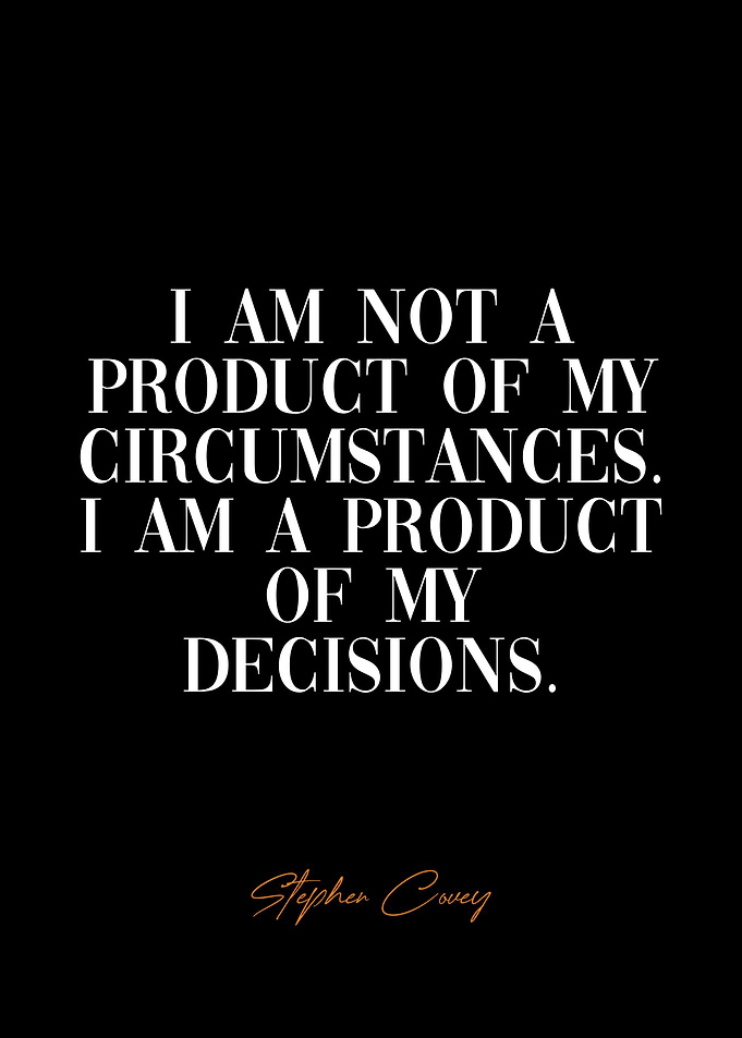 Stephen Covey Inspirational Quote Poster