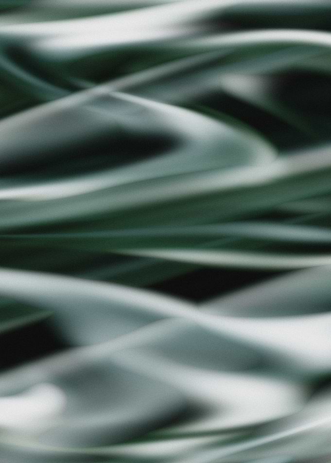 Abstract Green and White Flowing Waves