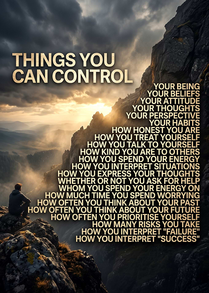 Things You Can Control Inspirational Poster