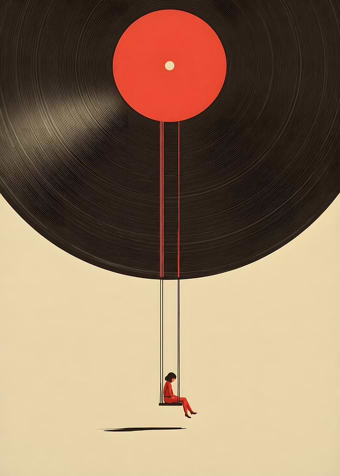 Vinyl Record Hanging Swing
