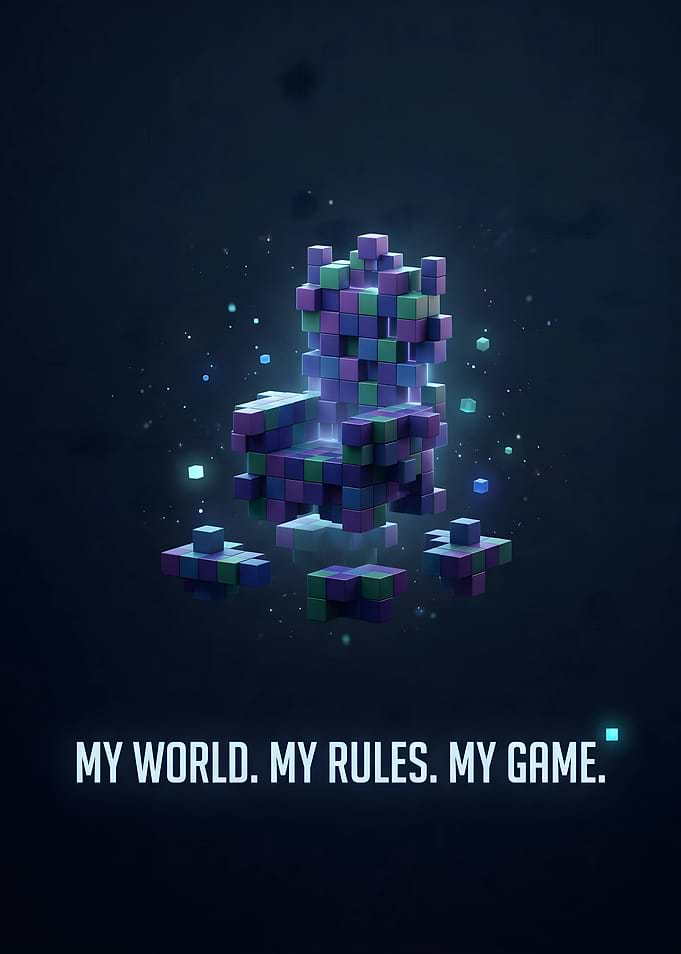 Voxel Throne Gaming Poster