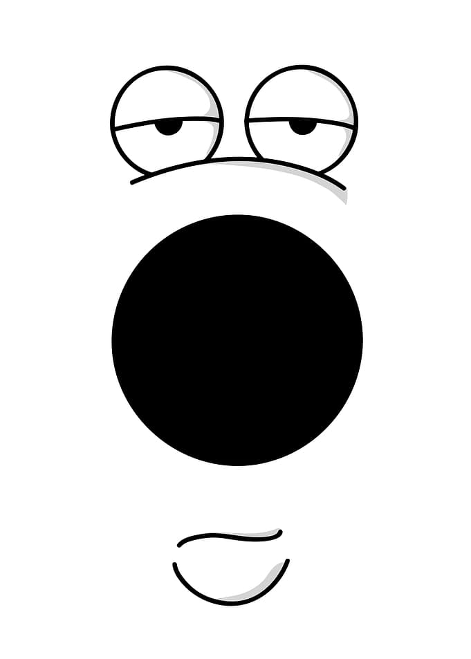 Brian Griffin Minimalist Face