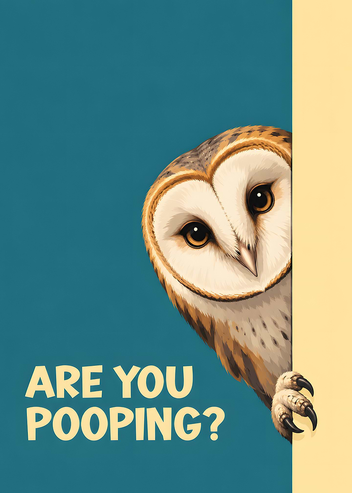 Wise Owl Asking Are You Pooping