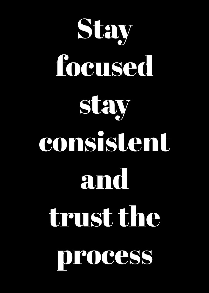 Stay Focused Inspirational Quote Poster